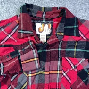 OP Ocean Pacific Mens Plaid Flannel Long Sleeve Button Down Shirt Size M